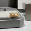 925 Sterling zilveren ringen voor dames bewegende trouwring 18k roségouden ring met volledige strass dubbellaags