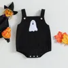 Strampler EWODOS Säugling Baby Mädchen Jungen Cord Bodys Halloween Kleidung Kürbis/Hexenhut/Geister Muster Ärmellose Träger Overalls