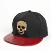 Bola bonés doit verão mulheres boné de beisebol homens meninas metal snapback crânio plana borda outono unisex feminino hip hop chapéu de sol gorras