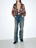Camicette da donna Moda autunnale Camicia con stampa floreale con risvolto casual europea e americana versatile monopetto