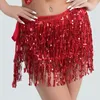 Skirts Sexy Women Belly Dance Hip Tutu Skirt Scarf Wrap Belt Glitter Sequins Tassel Hipscarf Sundress For Performance Rave Party