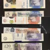 Prop Money Toys UK Funts GBP British 10 20 50 Pamiętne fałszywe notatki zabawka dla dzieci Prezenty świąteczne lub film wideo 8123371mhn5