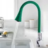 Kitchen Faucets Colorful Universal Pipe Tap Extension Silicone Rubber Tube Mixer Two Gear Spray Cold Water Sink Faucet Plumbing Part