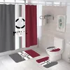 Set da 4 pezzi tenda da doccia per la casa bagno tappeto antiscivolo tende da bagno tappetini morbidi assorbenti copriwater quatily all'ingrosso