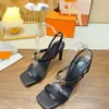 Diseñador Sandalias para mujer Cena de lujo Cuero real Diseño de moda Zapatilla Zapatos casuales Muller Oficina Chica Bar Zapatos para damas