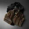 Designer Winter Mens Gold Mink Fleece Casual Haining päls förtjockad Integrerad varm kappa med flip krage fff6