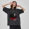 T-shirt da uomo Anime The Silent Ghost T-shirt stampata da uomo Retro lavato 100% cotone Top T-shirt Harajuku T-shirt streetwear Hip Hop T-shirt maschiliH24220