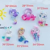 Craft Tools 10 Pcs Cute Shiny Cartoon Ocean Series Bear Back Resin Scrapbooking DIY Jewelry Earwear Decoration Accessories