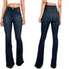 Jeans pour femmes 2024 Printemps / Été Pantalon taille haute Boot Cut pour femmes Mode Casual Slim Denim Pantalon évasé Plus Taille S-4XL