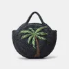 Shoulder Bags Fasion pineapple Paern Straw Women andbags Round Corn usk Woven and andmade Summer Beac Bag Large Tote Purses 2023H2421