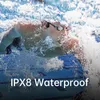Fone de ouvido de condução óssea IPX8 à prova d'água para natação 32 GB de RAM sem fio Bluetooth 5.3 estéreo com redução de ruído esportivo