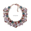 Sautoirs 2022 déclaration indienne collier ras du cou femmes luxe cristal strass grand bavoir collier Femme Boho ethnique grand collier collier YQ240201