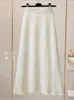 Skirts BabYoung Knit Long Midi Women 2024 Winter Warm Solid Gray Korean Fashion Elegant High Waist A Line Skirt Female