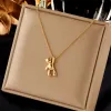 14k Geel Goud Schattige Beer Hanger Ketting Voor Vrouwen Mode Meisjes Sleutelbeen Ketting Sieraden Verjaardag Liefhebbers Geschenken