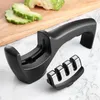 Other Knife Accessories 3 Stages Type Quick Sharpening Tool Sharpener Handheld Multi Function With Non Slip Base Kitchen Knives