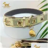 Dog Collars & Leashes Luxury Dog Leash Designer Collar For S- Premium Quality Modern Stylish Lead. Perfect Small Medium 210911 Drop De Dheba