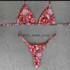 Kobiety kobiet w wieku kąpieli stroju kąpielowego pchanie bikini strojów kąpielowych 2023 Brazylijski seksowny świąteczny druk bikini set Summer Beach Bathing Suith2421