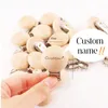 Mamihome 20pc Baby Wooden Teether Pacifier Clip DIY Nursing Bracelets Nipple Holder Custom Name Beech Rodent Children'S Goods 240125