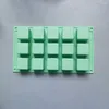 Moules de cuisson 15 cavités Cube Forme carrée Moule en silicone Décoration de gâteau DIY Dessert Jelly Candy Outils de cuisine