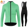 HerrspårsgudarFluorescein Vinter Hot Wool Cycling Män tröja Set utomhus sportkläder uniform kit triathlonh2421