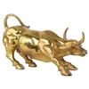 Arts And Crafts 100% Brass Bl Wall Street Cattle Scpture Copper Cow Statue Mascot Exquisite Crafts Ornament Office Decoration Business Dhhlj