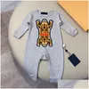 Pagliaccetti V Designer di lusso Set neonato Neonato Tute neonato Marca Ragazze Ragazzi Vestiti Pagliaccetto Tuta Tuta Tuta per bambini Per Dro Otcxj