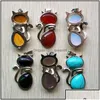 Charms Charms Natural Stone Cat Shape Hängen för DIY -smycken som gör grossistdrop Leverans 2021 Fyndkomponenter DHSeller2010 DHKOA