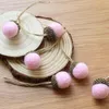 Decorative Flowers Artificial Pine Cones Acorn Bunches DIY Material Pendants Small Ball String Gray Felt Pink Red White Green Christmas