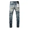 paarse jeans designer jeans voor heren Rechte skinny broek jeans baggy denim Europese jean hombre herenbroek broek biker borduurwerk gescheurd voor trend 29-40 J9055