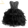 Party Dresses Bealegantom Sexy Short Homecoming Sweetheart Organza Beaded Sequins Mini Prom Cocktail Gown Vestidos De Graudation