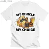 T-shirts voor heren My Vehicle My Choice Print Grappig T-shirt Dronken rijden Mode T-shirts met korte mouwen 100% katoen Heren Dames Oversized Street chic Q240201