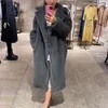 Parkas Manteau Cachemire Chaud Designer Mode Hiver Femmes Maxmaras Élégant Ours En Peluche Contour Grain Alpaga Laine Cisaillement Moyen Long Poils De Chameau Une Pièce FRN1