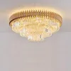 Lâmpadas pendentes LED regulável redondo retangular dourado preto cristal designer lustre lamparas de techo luzes de teto. lâmpada de teto para foyer yq240201