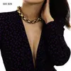 SHIXIN Золотая цепочка в стиле панк, массивное ожерелье 2020, массивное модное колье-колье для женщин, короткий женский воротник в стиле хип-хоп, Gift307q