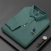 Hochwertiges Sport-Freizeit-Paul-Revers-Poloshirt, luxuriöse Stickerei, langärmeliges T-Shirt, Herbstmode, atmungsaktive Oberteile 240126