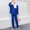 Ropa étnica Eid Mubarek Conjuntos musulmanes de dos piezas Abaya Vestido de Turquía Malasia Caftan Kaftans Islam Abayas para mujeres Conjuntos musulmanes