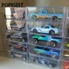 82*40*30 mm PVC Clear Matchbox Tomy Toy Car Model 164 Tomica Wheels Proof Proces Ochrona Pole Ochrona 100pcs 240129