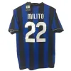 Kinderen MILITO SNEIJDER ZANETTI Retro voetbalshirts Eto'o Football Djorkaeff Baggio ADRIANO MILAN Inter BATISTUTA Zamorano MILITO inter 2009 2010 09 10 Kind