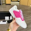 2024 Designer Sneakers Calfskin Casual Shoes Vintage Suede Leather Trainers All-Match Stylist Sneaker Patchwork Lace-Up Print Shoe Storlek 35-40 med låda