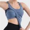 Ärmelloses Lu-44 Ebb To Street Tanktop Yoga Damen Weste mit gepolstertem BH Workout Fitness Sportlich Sport T-Sh 17 Stk