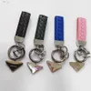 Key Lanyards Designer Cars Key Chains Keyring Lovers Keychain Real Leather Key Accessories met 240304
