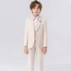 Conjuntos de roupas Moda Meninos Ternos Roupas Sólidas Batismo Flor Casamento Childres 3 Pcs 3-12Y Conjunto 231108 Drop Delivery Baby Kids Mat DHMRC