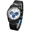 2024 Nya herrarna Panda Oujia Quartz Fashion Sports Watch med Black Six Pin Timing Galaxygenuine Products Have Logos