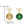 Stud Earrings 2024 Xmas Cute Bow Ball Shaped Sparkling Drop For Women's Creative Imitation Bulb Dangle Christmas Party Gifts