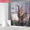 Shower Curtains High Quality Flying Dragon Print Bath Funny Curtain Waterproof Polyester Fabric Bathtub Screens Bathroom Decor