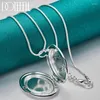 Ciondoli DOTEFFIL 925 Sterling Silver 16-30 pollici catena del serpente ovale rotondo Po cornice collana pendente per donna uomo gioielli di fascino di nozze