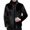 Mens Designer vinter förtjockad xuelan diao dubbelsidig bärbar ungdom high end trendig fleece big coat mode 0m2z