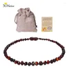 Pendentifs 3UMeter Ambre Collier De Dentition Authenticité Fait À La Main Naturel Ambre De La Baltique Bébé Bijoux Cadeau Anti-inflammatoire Sûr Et Durable