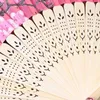 Decorative Figurines 1PC Flower Pattern Folding Bamboo Fan Silk Classical Hand Vintage Dance Fans Party Wedding Supplies Home Decoration