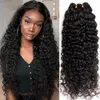 Brazilian natural wave Hair Bundles Unprocessed Virgin Curly Human Hair Extensions 30inch Brazilian water wave Virgin Hair Weaves